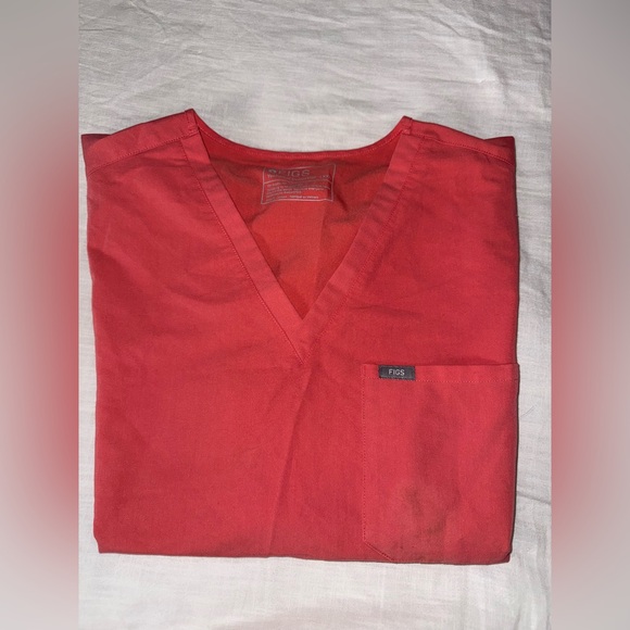 FIGS *LIMITED EDITION* Hot Coral Catarina Scrub Top XXL - Picture 8 of 8